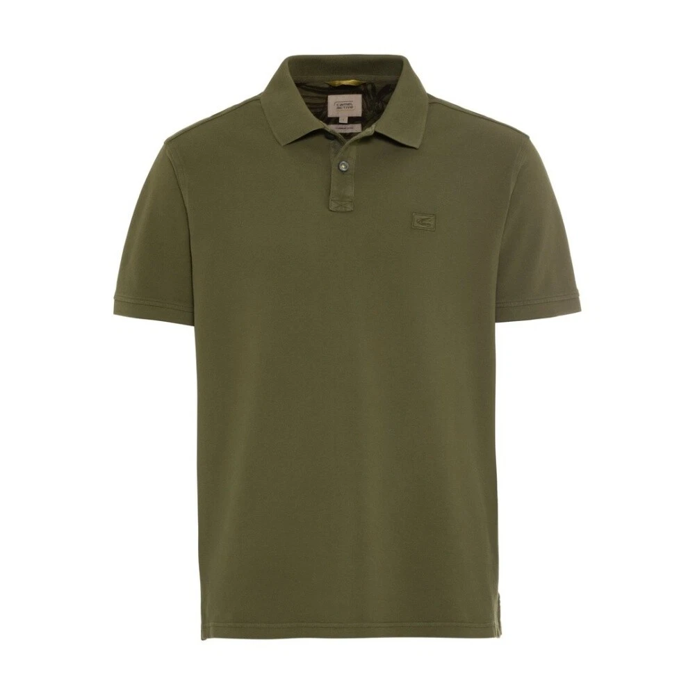 brown and green polo shirt