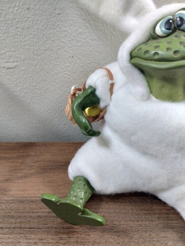 Russ Berrie Kathleen Kelly FROBBIT Easter Frog Bunny Rabbit Shelf Sitter VTG NWT - Picture 3 of 8