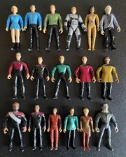 STAR TREK Action Figure Lot Of 17!  Kirk / Spock / Picard / Sisko / Kira / Kes