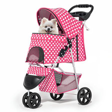 Passeggino 3 Ruote per Cani Gatti per Cani di Piccola Media Gatto,Passeggino Jogger Pieghevole