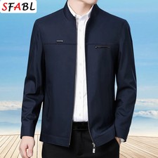 Thin Solid Color Social Jackets for Men Causal Business Jacket Men .