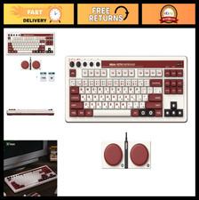 Retro Mechanical Keyboard 87 Keys, Bluetooth/2.4G/USB-C, Hot Swappable, Programm