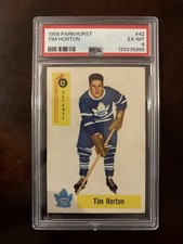 1958-59 PARKHURST #42 TIM HORTON  PSA 6 EX-MT