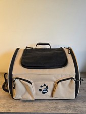 Pet Gear 3-In-1 Bike Basket Carrier/Car Seat/Shoulder Bag 14"L x 10"W x 9" Tan