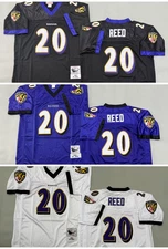 VINTAGE Ed Reed #20 Ravens Sewn Stitched Jersey.