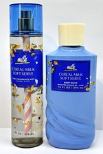 NEW Bath  Body Works Cereal Milk Sft Serve MILK BAR Fine Fragrance  Shower Gel