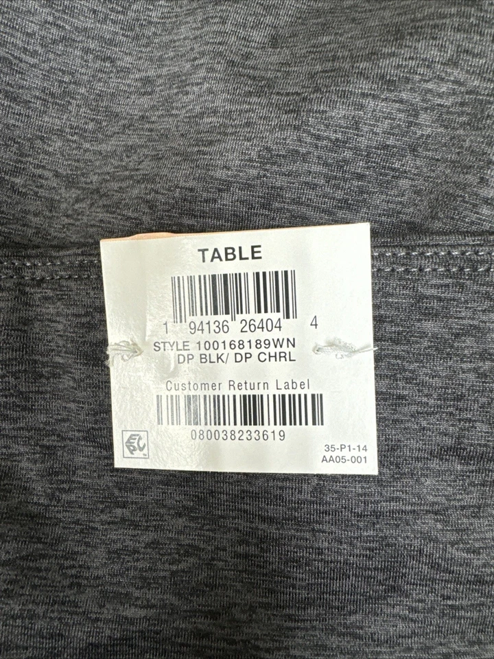 Leggings recortados que absorben la humedad IDEOLOGY para mujer, negro carbón, 2X Foto 4 de 4