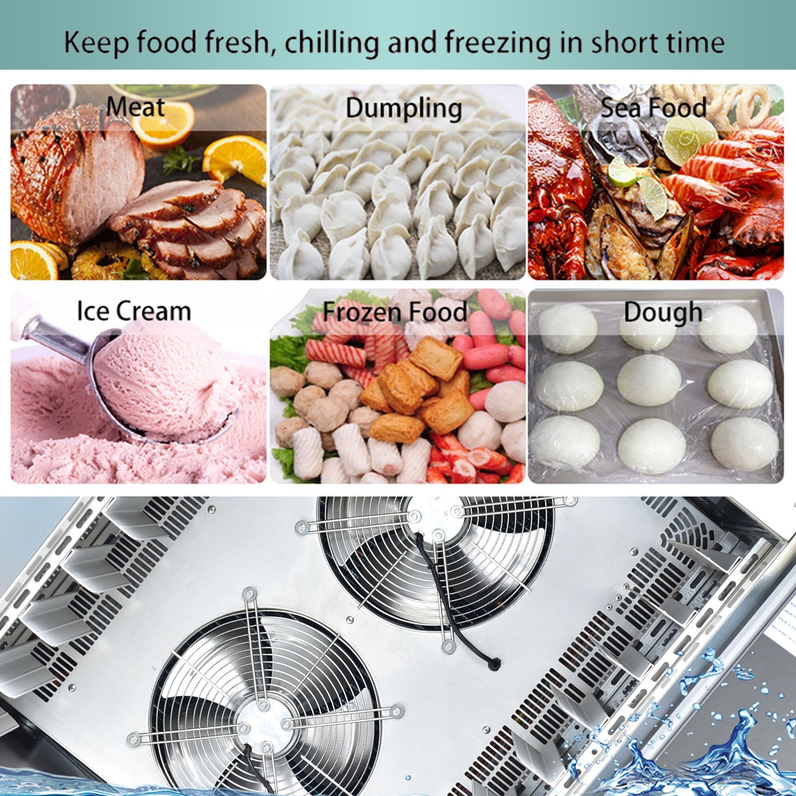 USA Kolice Commercial 5 Trays Blast Freezer Chiller witth Food Probe,-40°F