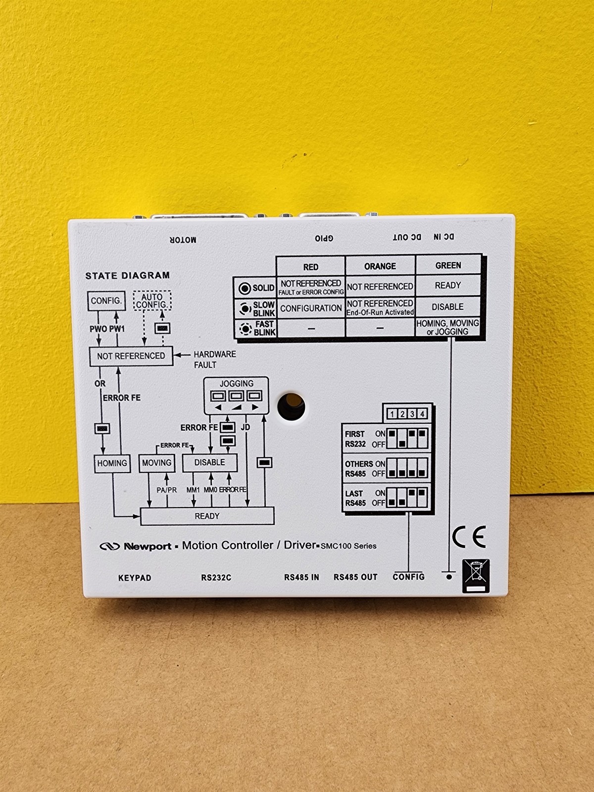 Newport SMC100PP Single Axis Motion Controller/Driver, 48VDC at 1.1A rms