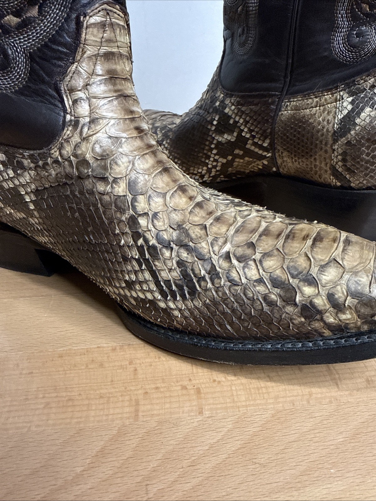 CEBU Genuine Back-Cut Python Snakeskin Western Co… - image 15