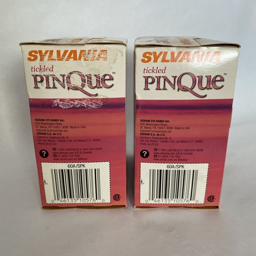 Sylvania Pink Light Bulb 60W Watt 4 Bulbs USA MADE Tickled PINQue 560 Lumens - Picture 4 of 6