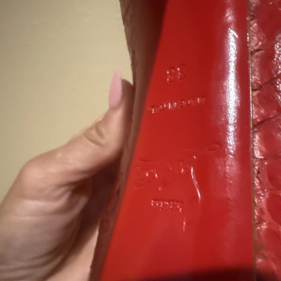 Zapatos de salón Christian Louboutin Daffodil 160 de cuero rojo talla 38 Foto 4 de 4