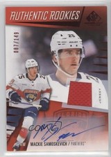 2023 SP Game Used Authentic Rookies Jersey 87/149 Mackie Samoskevich Auto 12jp