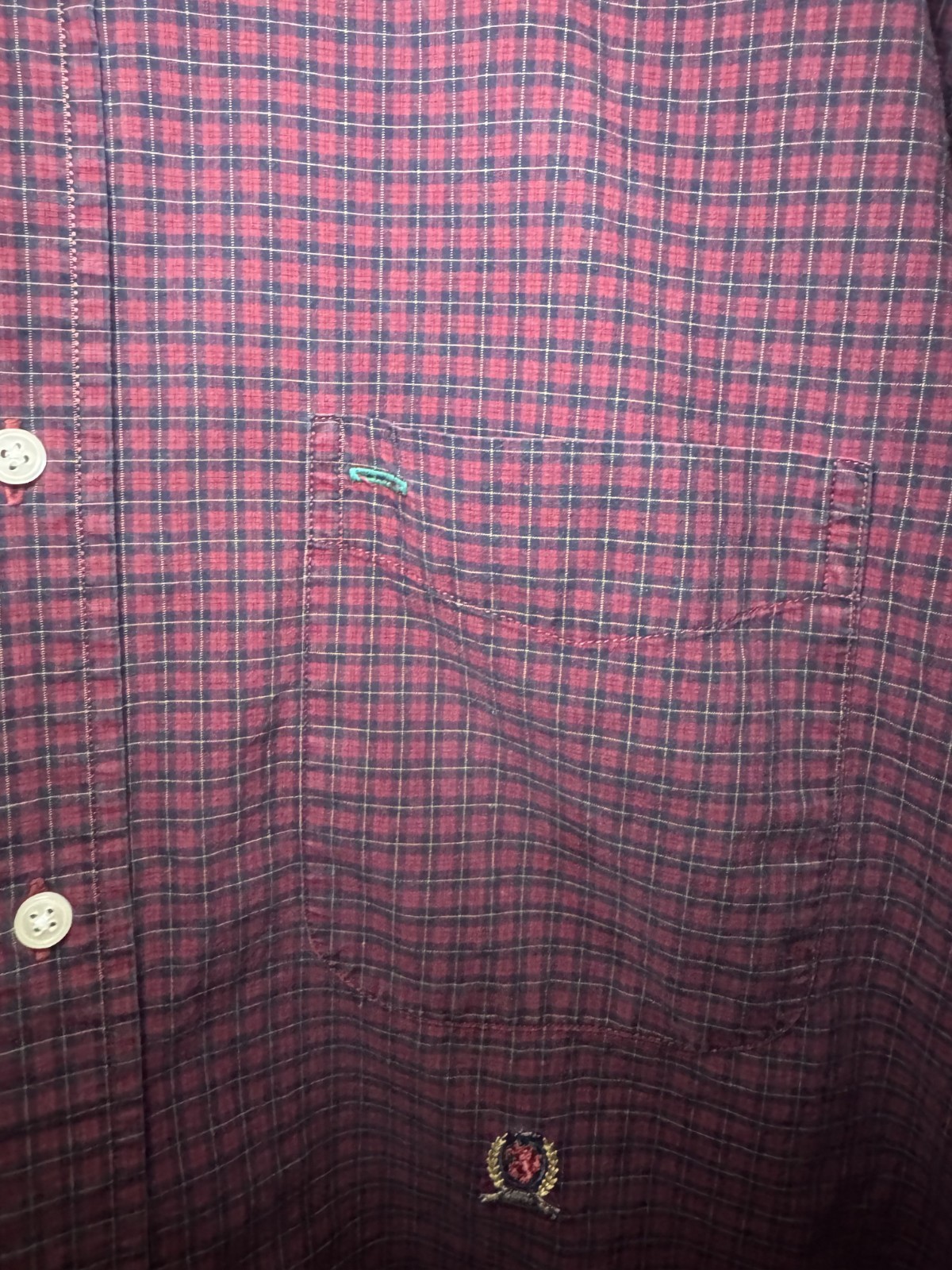 Tommy Hilfiger Long Sleeve Button Down Shirt Size Large Cleaned thumbnail 3