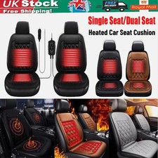1-2PCS Universal 12V Heated Car Seat Cover Cushion Heater Warmer For Cold Winter
