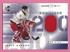 2001-02 Upper Deck Challenge For the Cup Chris Osgood Jersey Card # T-CO NM/Mt+