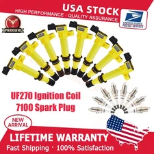 Pack of 8 Ignition Coil and Spark Plugs set For Dodge Durango 4.7L V8 2000-2007