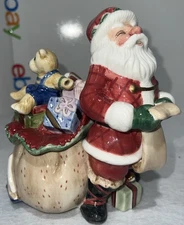 Fitz And Floyd Essentials Santa's Flight Lidded Box