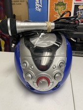 GPX J108BL Karaoke Machine CD CDG Player Portable Blue Silver Tested AC/DC