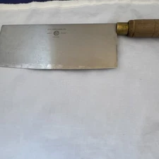Vintage R.H. FORSCHNER CO Butcher Meat Cleaver 8" Blade 12" Overall Round Handle