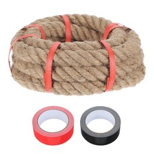 1.1 Inch x 10ft Heavy Thick Natural Jute Rope Twine Rope with 2 Roll Tapes