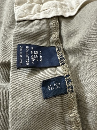 Polo Ralph Lauren Hammond Pantalone Uomo 42x32 Grigio Pieghettato Polsini Comfort Preppy - Foto 10 di 14