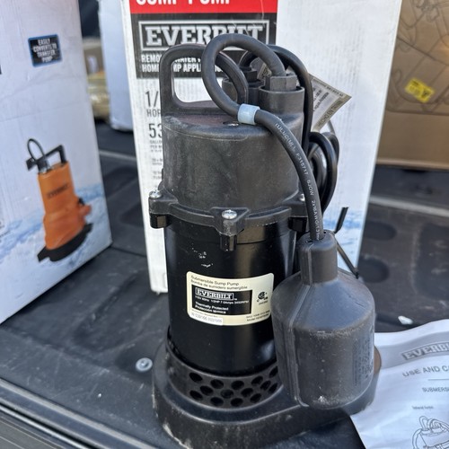 Everbilt 1/2 HP Sump Pump Submersible Aluminum With Tethered Switch HDSP50W - Picture 7 of 7
