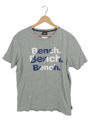 Bench. T-Shirt Homme Gris Logo Coton Manches Courtes Casual (EU 44, INT XS) - Photo 1/4