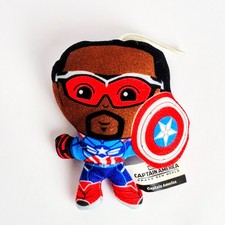 Marvel Captain America Sam Wilson Brave New World Mini Plush Ornament Keychain