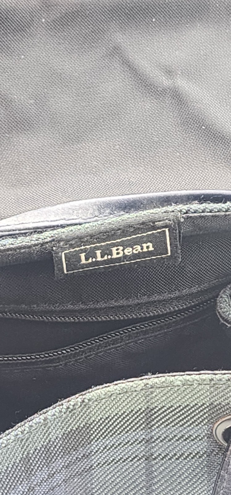 VTG LL Bean Leather Backpack  Drawstring Countrym… - image 4