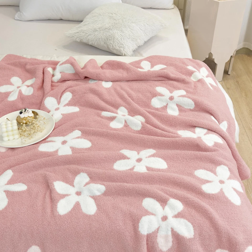 Manta Floral Microfibra Suave Acogedora Planta Girasol Margarita Rosa Vellón K... Foto 4 de 4