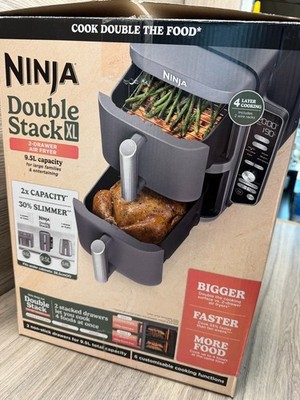 Ninja Double Stack XL Air Fryer SL400UK Dual Zone 9,5L Fassungsvermögen Elektroherd