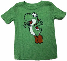 Yoshi Boys Nintendo Super Mario World Jump Graphic Green Tee
