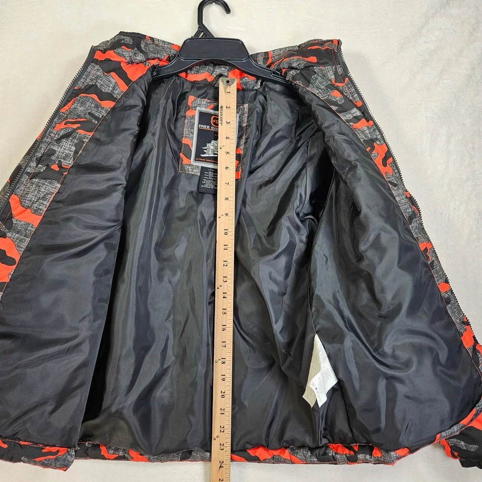 Chaqueta de camuflaje Free Country para niños grande (14/16) cremallera completa naranja/gris Foto 4 de 4