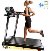 Bluetooth Walking Pad Treadmill with Incline 12 km/h With Handle APP Home/Office