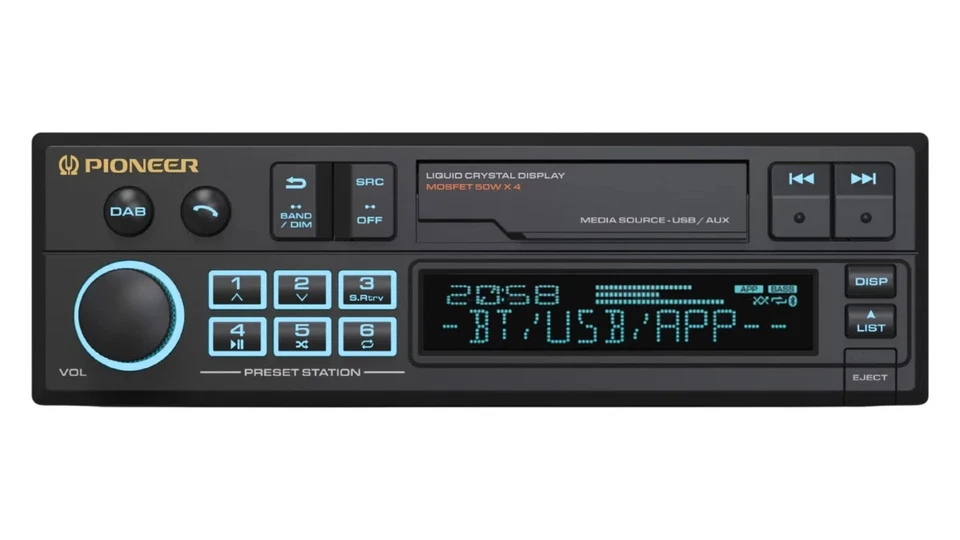 Pioneer SXT-C10PS Retro-Design Autoradio mit Bluetooth, DAB+, USB, AUX, RGB - Bild 3 von 4