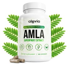 Organic Amla Capsules 1000mg Indian Gooseberry Amla Fruit Supplement Orga...