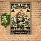 Sailor Jerry Nautical Frameless Metal Wall Art Vintage Tin Sign 8x12