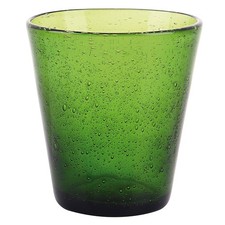 Bicchiere acqua verde scuro 330 ml in pasta di vetro soffiato Cancun Satin