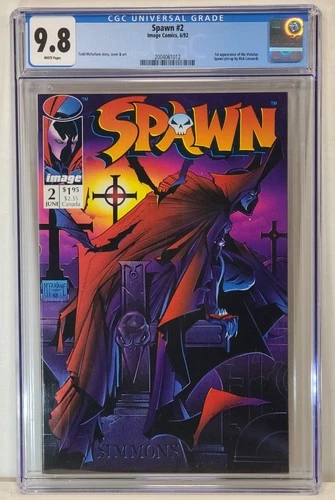 Spawn #2 CGC 9.8 graded comic