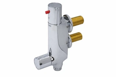Wohnwagen Dusche Vertikal Thermostatventil V100 - Chrom 45 mm mittig - Bild 1 von 2