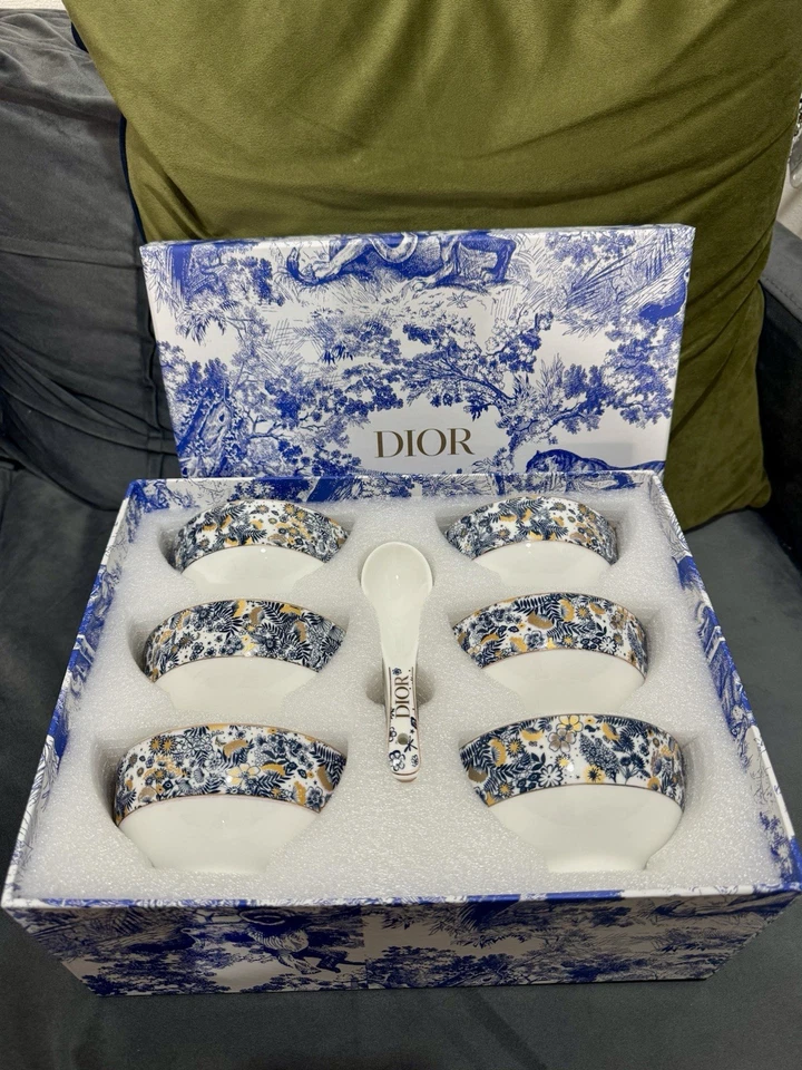 Dior, tiefe Teller mit Löffeln, klein, 6er-Set - Bild 4 von 4