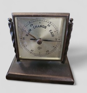 Barigo Vintage Brass Weather Station Barometer Made In Germany