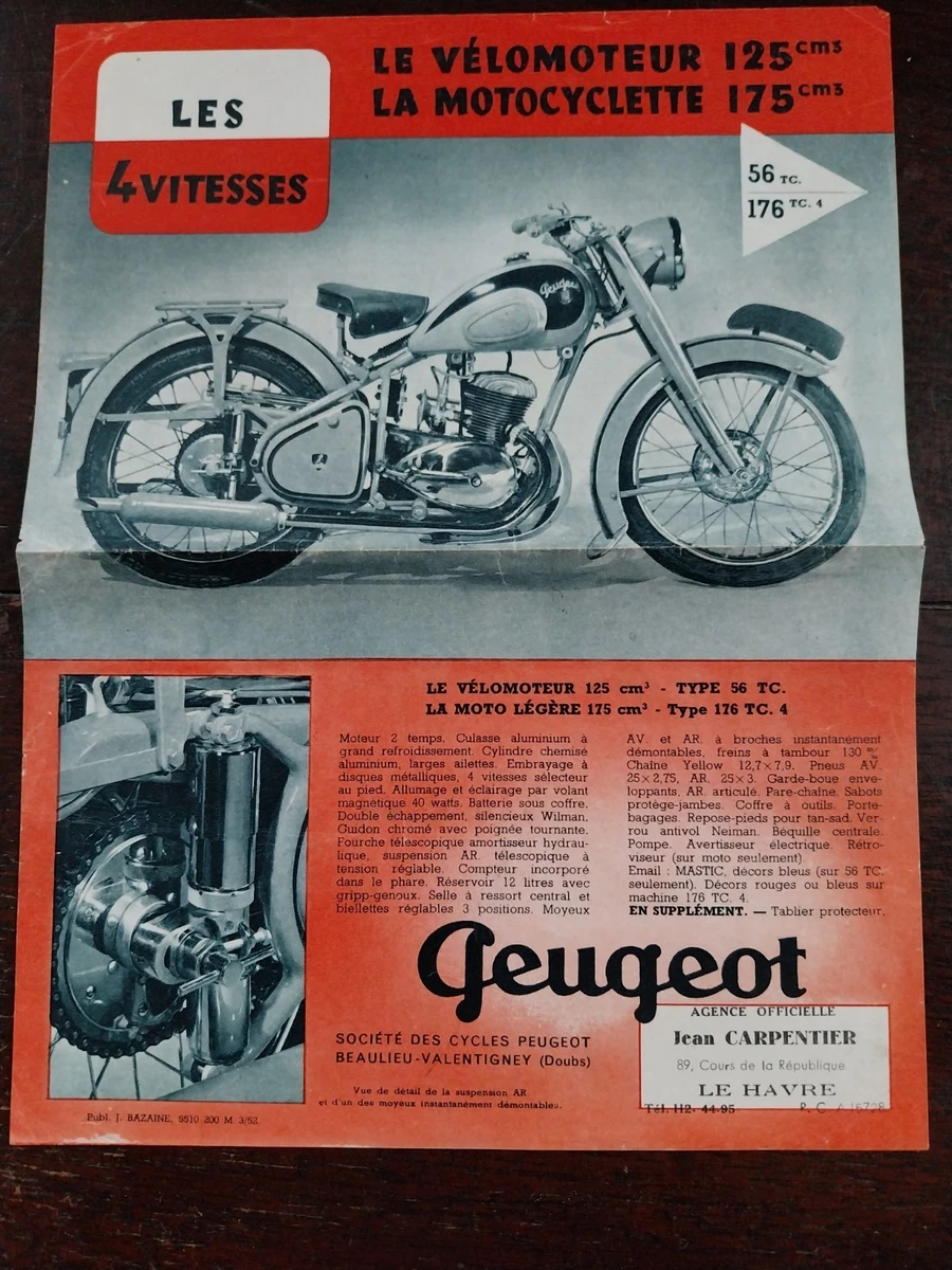 Copie D'affiche Ancienne Peugeot - Format 63 X 80 Cm, Neuve, Décoration Rétro