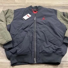 Air Jordan Renegade Loose Fit Bomber Jacket Olive Men's Large HQ2664-045 $275