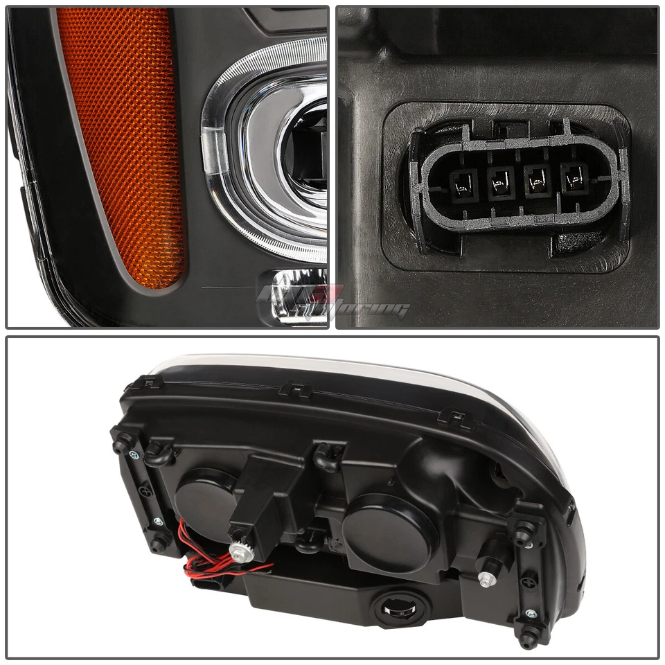 ДЛЯ 02-09 TRABLAZER ЧЕРНЫЙ ЯНТАРНЫЙ ПРОЕКТОР ФАРЫ С LED DRL OE ЗАМЕНЫ - Изображение 4 из 4