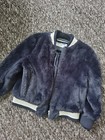 Ena Pelly faux fur bomber jacket size 8 - Navy