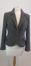 Victoria Legge Quirky Wardrobe Grey Wool Jacket Size 12