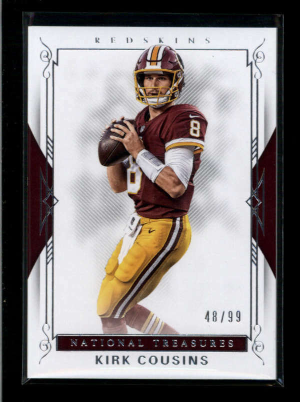 Kirk Cousins #66 Football Cards 2017 Panini National Treasures trading card — raw and PSA graded price guide