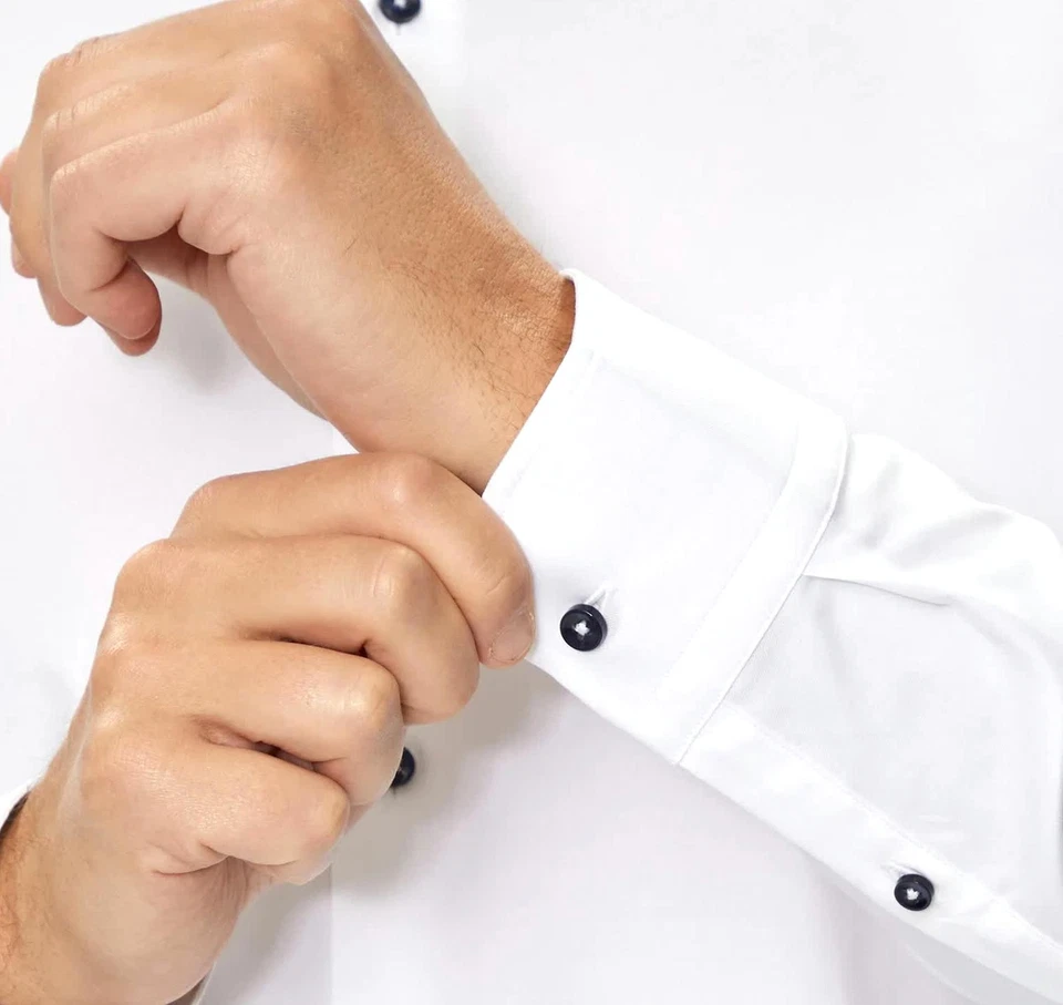 BOSS Camicia Uomo Slim Fit In Twill Di Cotone Elasticizzato 50519867 Col Bianco - Immagine 4 di 4